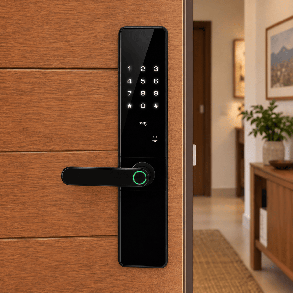 Cerradura Inteligente Para Interior con Huella - Negra