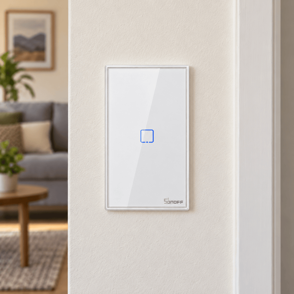Interruptor Inteligente Wi‑Fi SONOFF T2US1C – 1 tecla, blanco